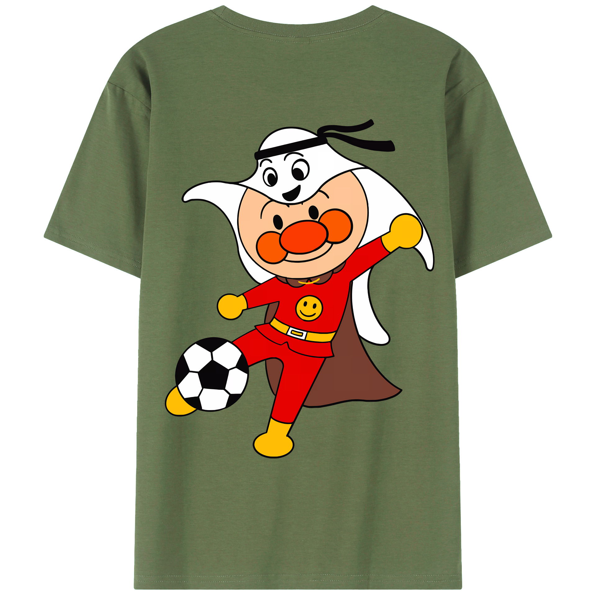 （画像用） アンパンマン Anpanman 綿100％ メンズ半袖Tシャツ（バックプリント） 通気性